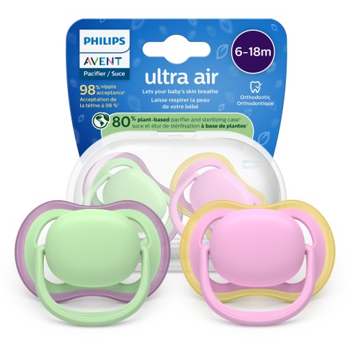 Philips Avent Smoczek uspokajający Ultra air Pacifier 6-18m 2 szt SCF087/12