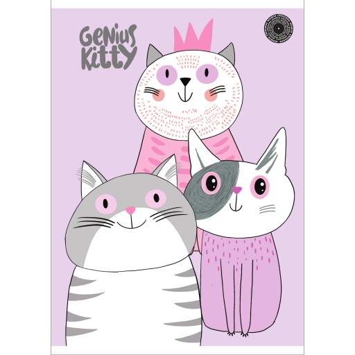 GENIUS KITTY zeszyt 16k A5 kratka