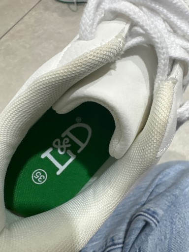 Lily & Dan Sneakersy Dziecięce Białe Sportowe Sznurowane (EU 35)