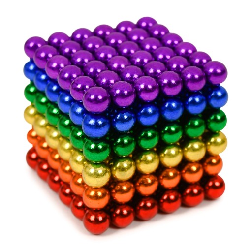 Kulki magnetyczne NeoCube 5 mm 216 szt. tęczowe