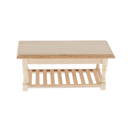 1:1 drewniany stolik kawowy miniaturowy salon dla lalek