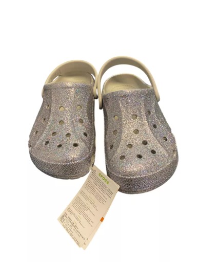 Crocs klapki dziecięce tworzywo sztuczne srebrny rozmiar 34