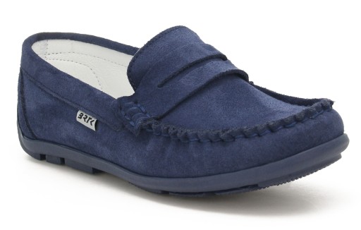 Mokasyny Bartek 18338006 Granatowe Zamsz 33