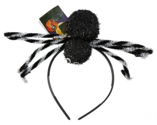 OPASKA NA GŁOWĘ - HALLOWEEN - PAJĄK - CZARNA - PRZYJĘCIE - ZABAWA