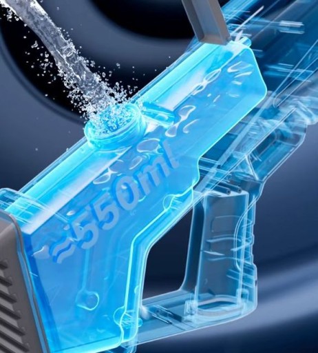 Elektryczny Pistolet na Wodę DUŻY Nowoczesny LED DŹWIĘK z tiktoka HIT