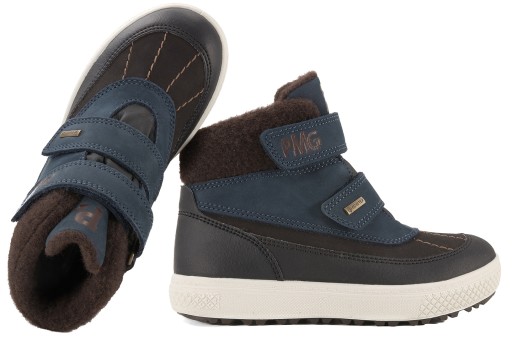 PRIMIGI 6886411 ŚNIEGOWCE TRZEWIKI OCIEPLANE ZIMOWE GORE-TEX Granat 32