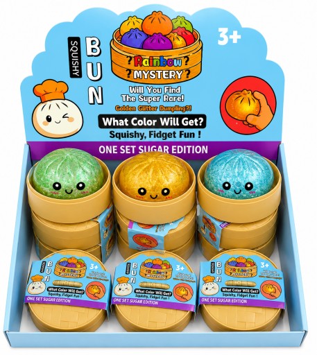Squishy Dumpling gniotek pierożek brokatowe 10 cm antystresowy HIT TikTok