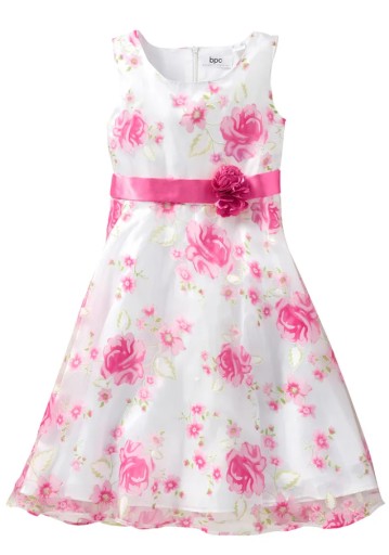 BP13 sukienka midi tiulowa kwiaty 128 cm