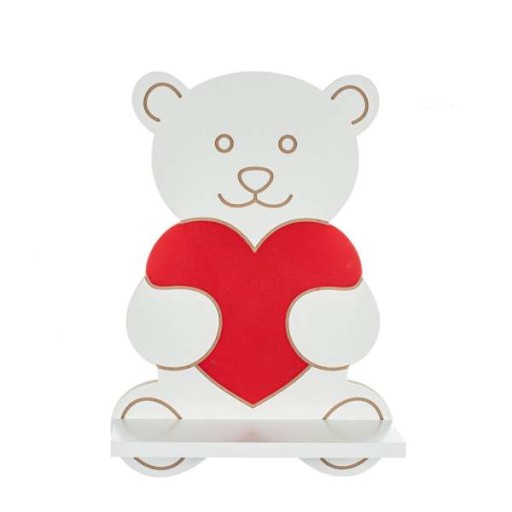 Yellow Tipi Półka Charming Teddy Bear 35x czerwony