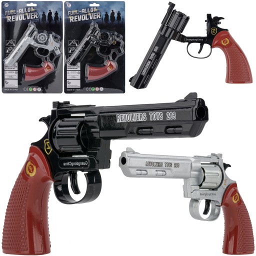 PISTOLET NA KAPISZONY METALOWY REWOLWER FULL ZABAWKA DLA DZIECI NA PREZENT