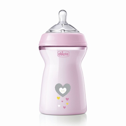 Butelka Chicco Natural Feeling różowa 330 ml