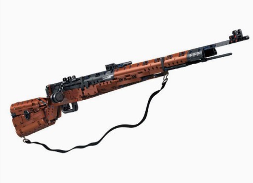 KARABIN SNAJPERSKI KLOCEK ZESTAW MAUSER 98K 1:1 1206 sztuk