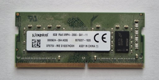 Zdjęcie oferty: Pamięć RAM 8GB 1x8 DDR4 2666MHz Kingston XMP4-2666-SA1-11