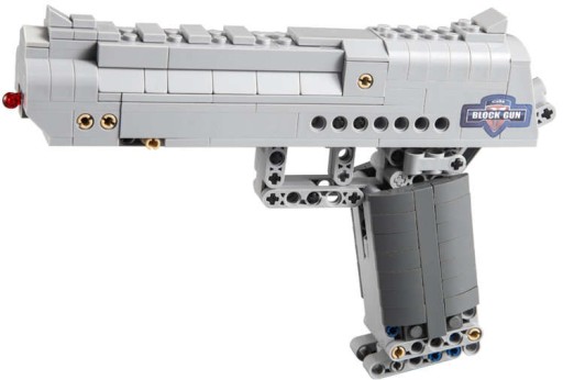 Klocki konstrukcyjne Cada zestaw 307 elementów pistolet z pociskami