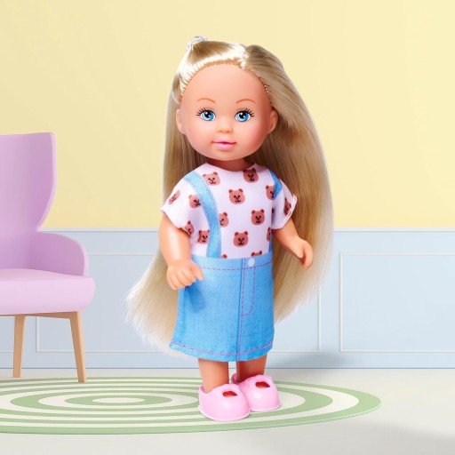 EVI LOVE FASHION LALKA 12 CM SUKIENKA DŻINSOWA 3 STROJE