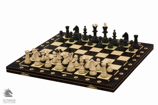 Szachy drewniane Consul Black (48cm) Sunrise Chess & Games