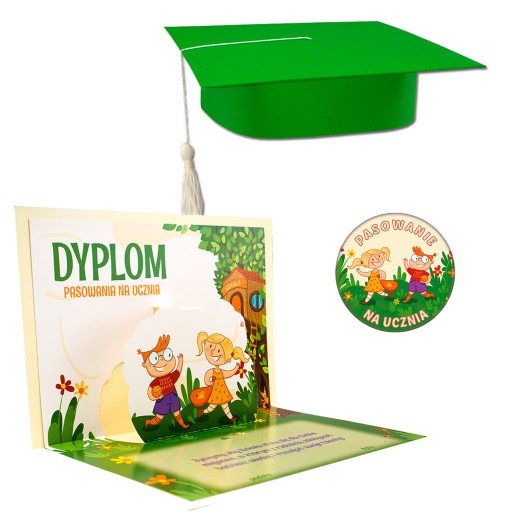 DYPLOM PASOWANIA NA UCZNIA 3D przestrzenny BN77