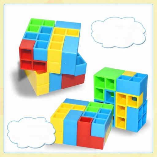 DOWNDRIFT 128szt klocków ,GRA ZRĘCZNOŚCIOWA zabawki do zabawy w puzzle