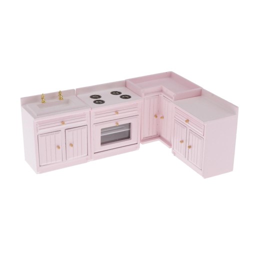 1/12 domek dla lalek miniaturowe meble szafka kuchenna zestaw zlewozmywaków