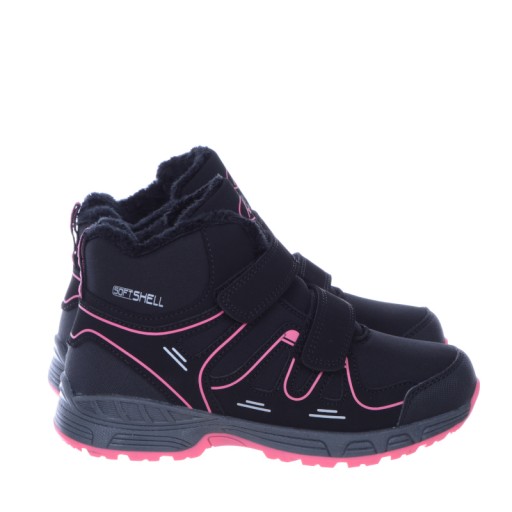 Dziewczęce Ocieplane Różowe Buty Zimowe Trekkingowe Górskie SOFTSHELL 38