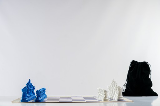 Figury szachowe Sunrise Chess & Games Figury szachowe Staunton 6, plastikowe (król 95 mm) - niebieskie