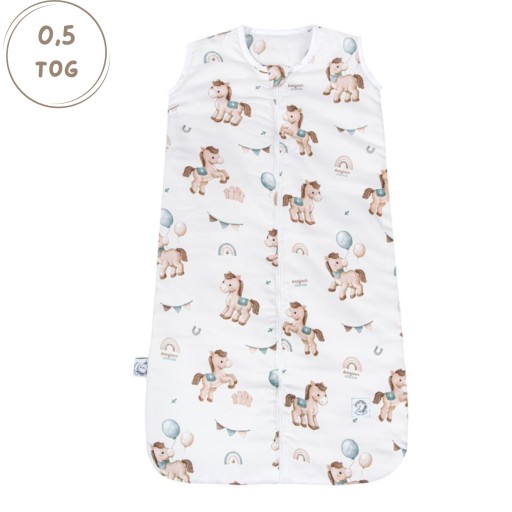 Śpiworek niemowlęcy do spania bambus 3-12 M Koniki Bonjour Cherie TOG 0,5