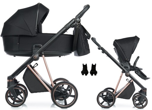 Wózek 2w1 Roan Ivi 2.0 Raven + Adaptery
