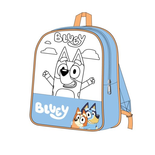 Bluey Friends plecak do kolorowania, torba 38 cm