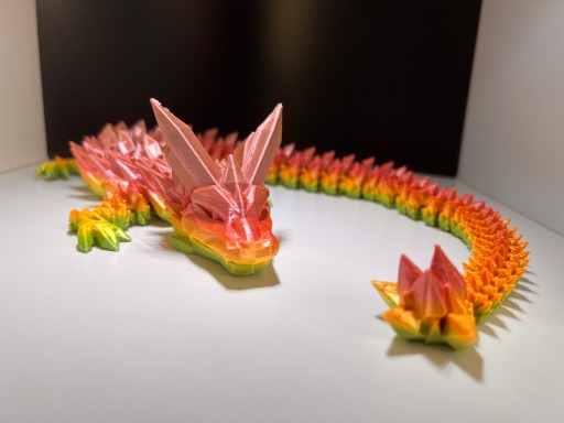Smok przegubowa wydruk 3D - CRYSTAL Rainbow XXL
