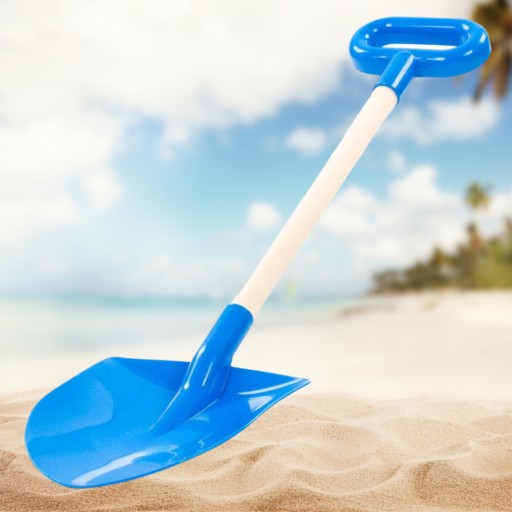 Eko ŁOPATKA do PIASKU DREWNIANY trzonek DUŻA 62 cm łopata PLAŻOWA