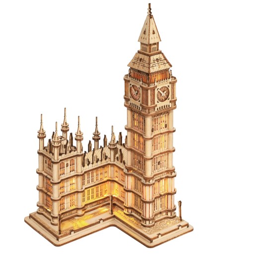 3D Drewniane Puzzle Przestrzenne Model do Składania Budynki Big Ben