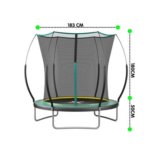 2026 Trampolina ogrodowa bezpieczeństwa 183 cm z siatką