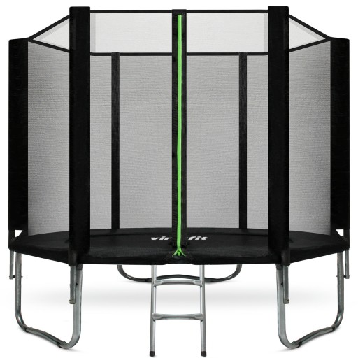 Trampolina ogrodowa 251 cm VIRTUFIT z siatką bezpieczeństwa drabinka