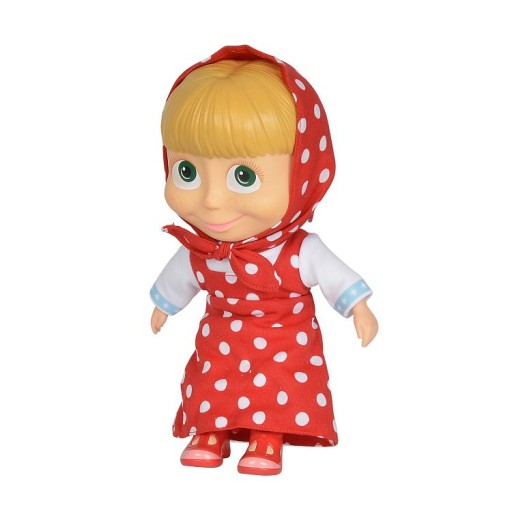 Lalka Masza miękka lalka, czerwona 23cm Masza i Niedźwiedź SI-9306468a