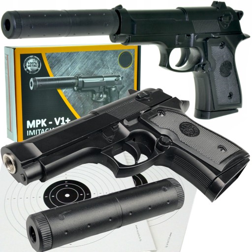 BERETTA PISTOLET METALOWY NA KULKI TŁUMNIK KARABIN