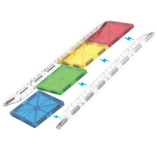 Magnetyczny kulodrom klocki Magna-Tiles - Rail Racers XL 90 el.