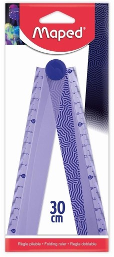 Szkolna WYPRAWKA Do KLASY 2 Linijka GEOMETRYCZNA składana Deepsea 30cm Set