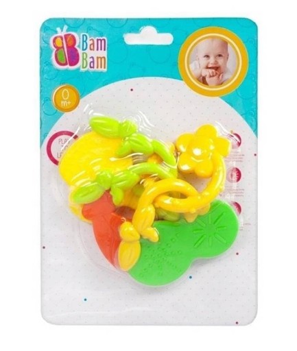 Gryzak na ząbkowanie BamBam plastik wielokolorowy