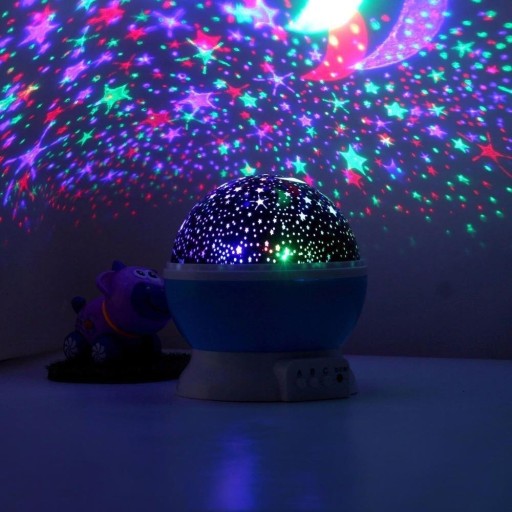 Projektor gwiaździstego nieba Deluxe - obrót 360° LED