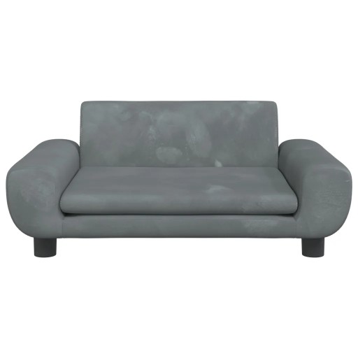 Dziecięca sofa aksamitna 70x45x33 cm, ciemnoszary