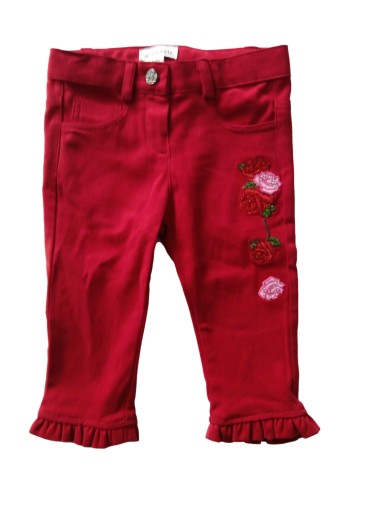 MARASIL Czerwone spodnie dziewczęce roz 74 cm