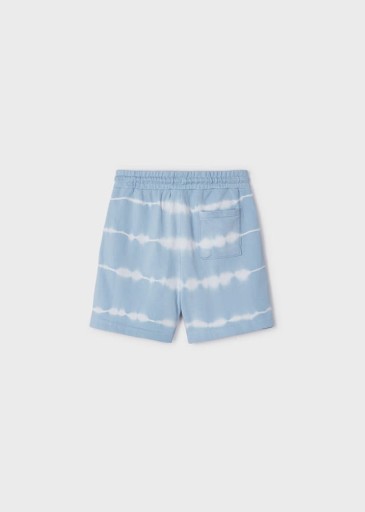 Bawełniane, niebieskie szorty, bermudy tie-dye , Mayoral 3238, 134