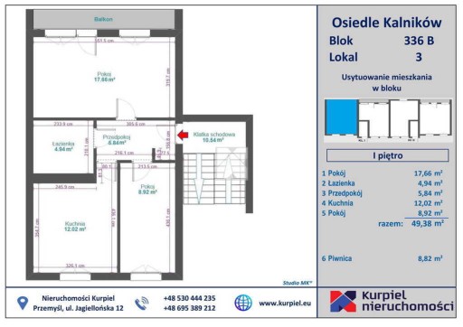 Zdjęcie oferty: Mieszkanie, Kalników, Stubno (gm.), 49 m²