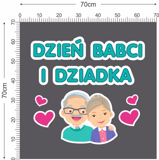 DEKORACJA NA DZIEŃ BABCI I DZIADKA duża WBD1
