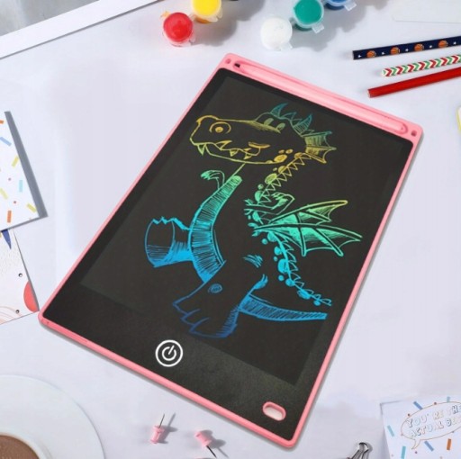 Tablet graficzny znikopis do rysowania multikolor tablica 8,5" tęczowy