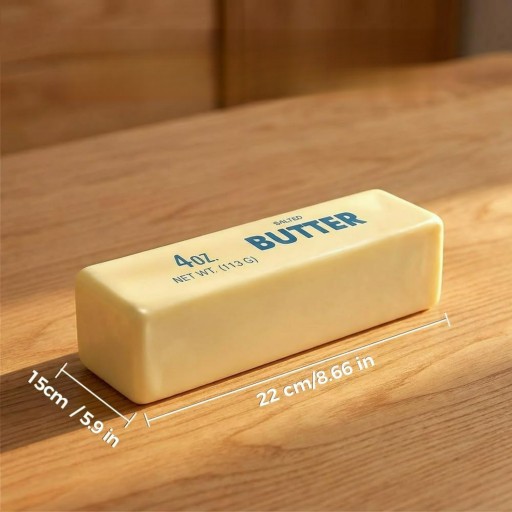 14CM GNIOTEK ANTYSTRESOWY MASŁO SQUISHY WOLNO ROSNĄCY ŻÓŁTY-ZŁAGODZIĆ STRES