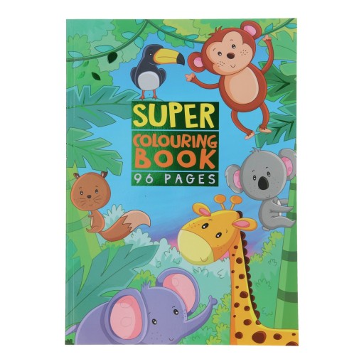 Super Kolorowanka Zwierzęta Dżungli Zoo Safari A4 96 stron 3+