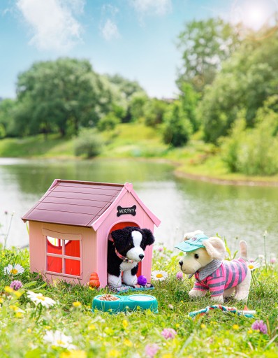 Buda dla psa domek z akcesoriami do opieki miski Puppy House Our Generation