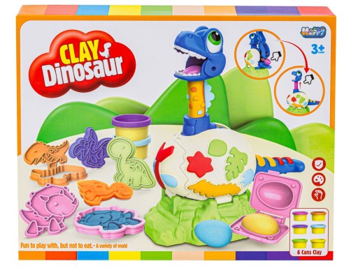 KREATYWNY ZESTAW Z CIASTOLINĄ DINOZAUR AKCESORIA