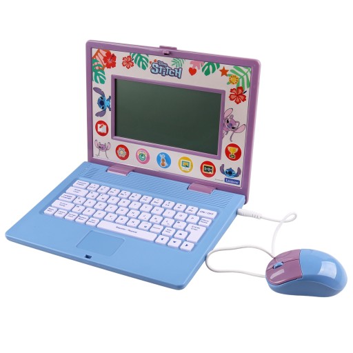 DISNEY Stitch Laptop edukacyjny + myszka dla dzieci, do zabawy interaktywny